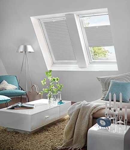 GARDINIA Solo – щора за покривен прозорец без пробиване, с вендузи, сива, 36,3×60 см