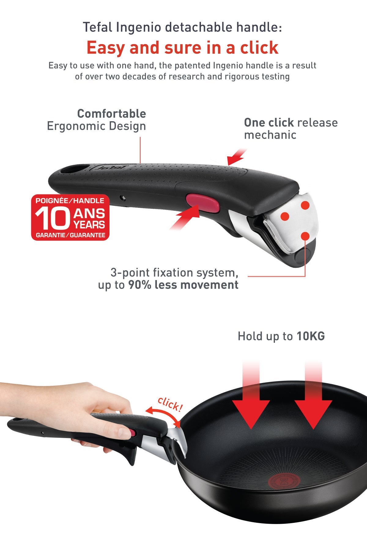 Tefal Ingenio – универсална сваляща се дръжка за съдове