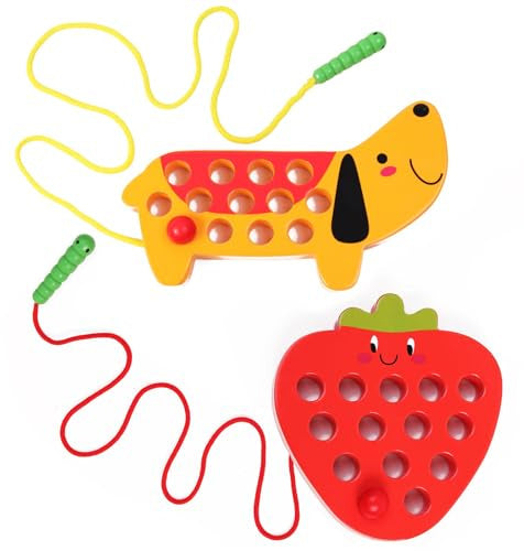 QZMTOY – Montessori дървена игра за нанизване