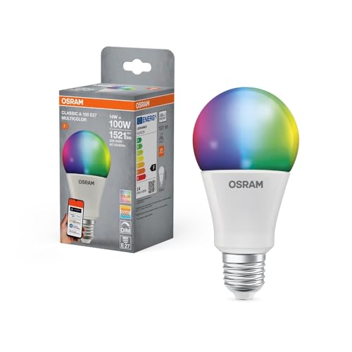 Osram SMART+ RGBW – LED крушка E27 с Matter през Wi-Fi, съвместима с Alexa
