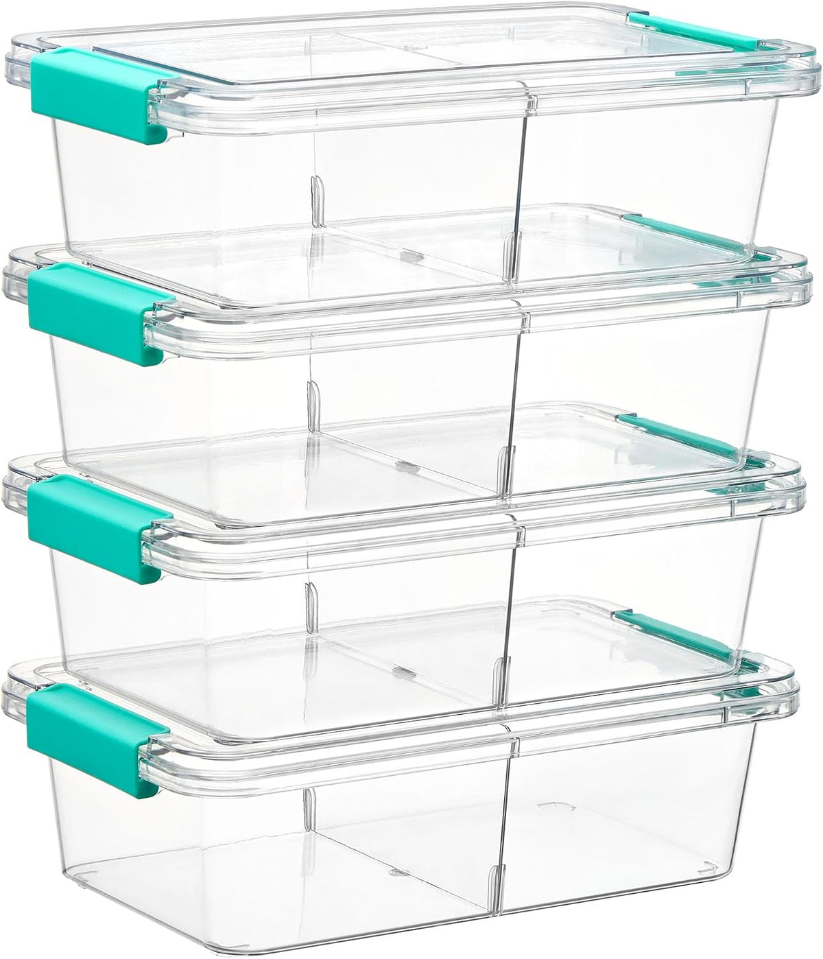 Vtopmart – комплект 4 прозрачни кутии за моливи 22×14×7 см