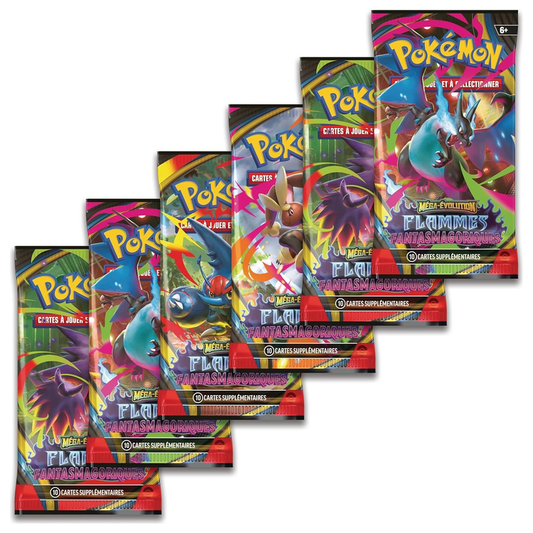 Pokémon TCG – Mega Evolution Flammes Fantasmagoriques – 6 бустера