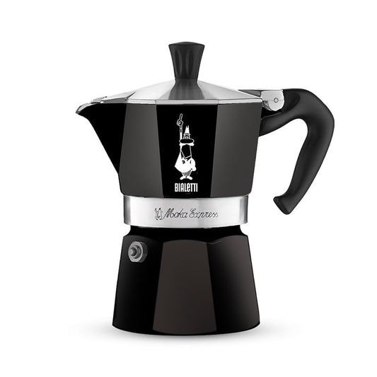 Bialetti Moka Color – кафеварка за 3 чаши, 130 ml, черна