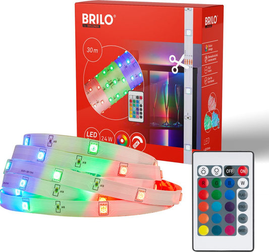 Briloner RGB LED strip 5 m 150 LEDs with remote