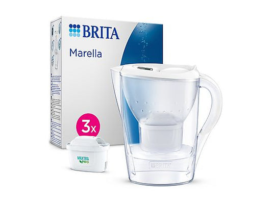 BRITA Marella water filter jug with 3 MAXTRA PRO cartridges