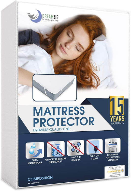 Dreamzie waterproof mattress protector 180 x 200 cm