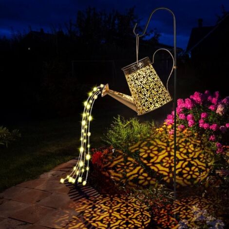 Solar watering can LED garden light