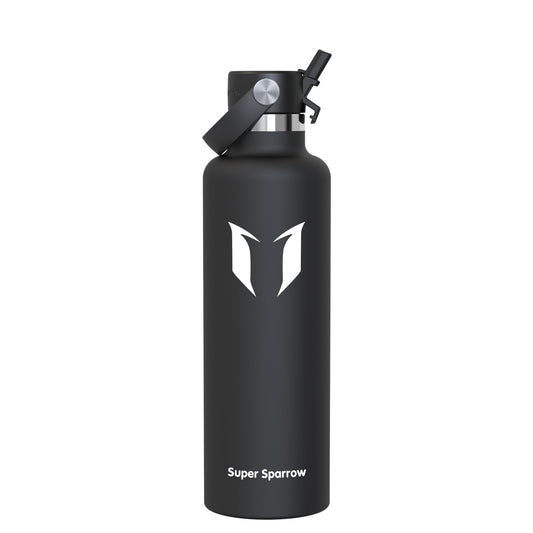 Sparrow 1 L stainless steel bottle with straw