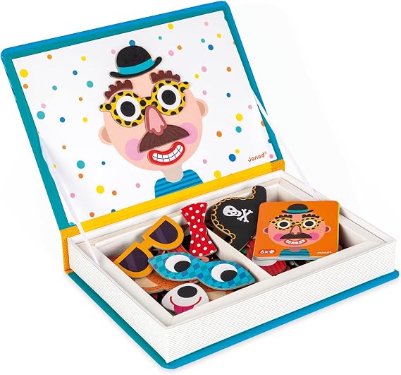 Janod Magneti'Book Crazy Faces – магнитна игра 70 части